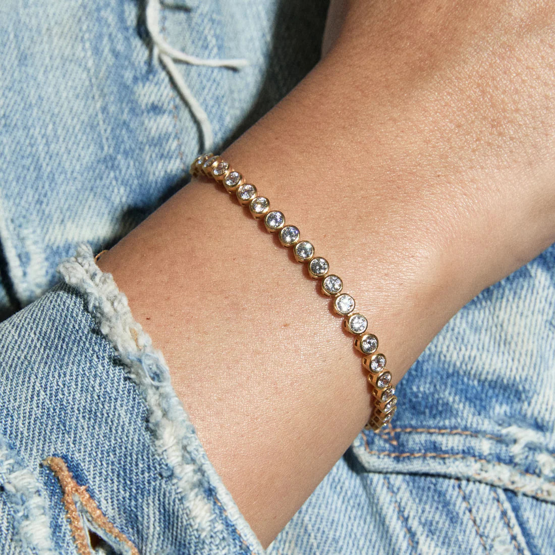 Hart Bezel Tennis Bracelet