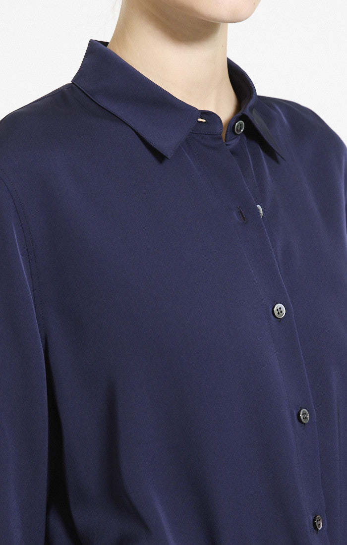 Theory Three-Quarter Sleeve Cropped Shirt 