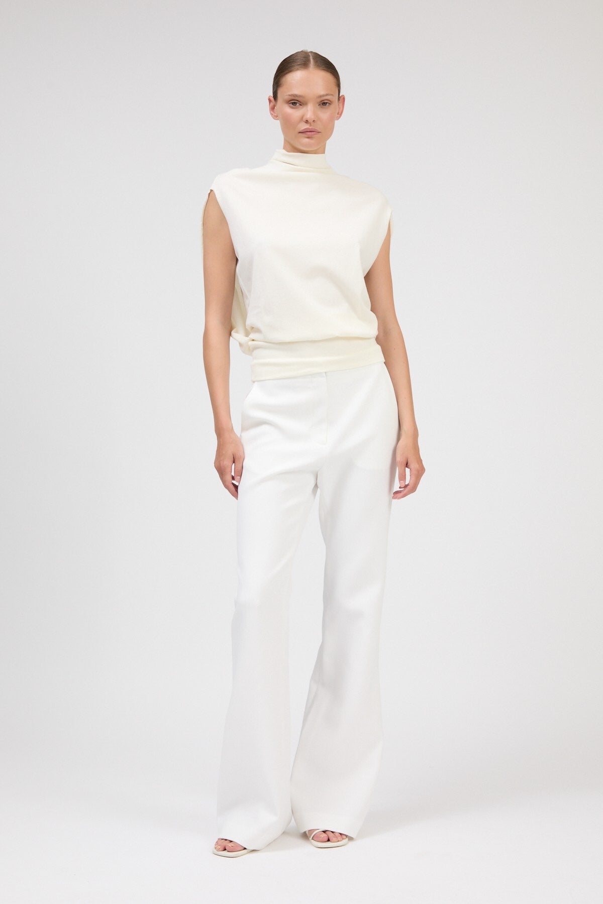 Simkhai Juli Draped Cape Top - Ivory
