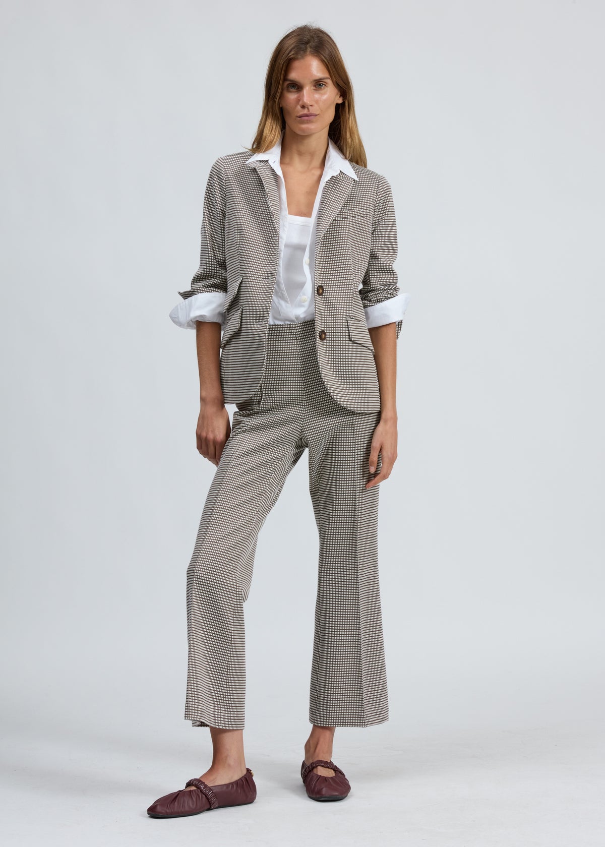 Rag & Bone Slade Blazer - Brown Gingham