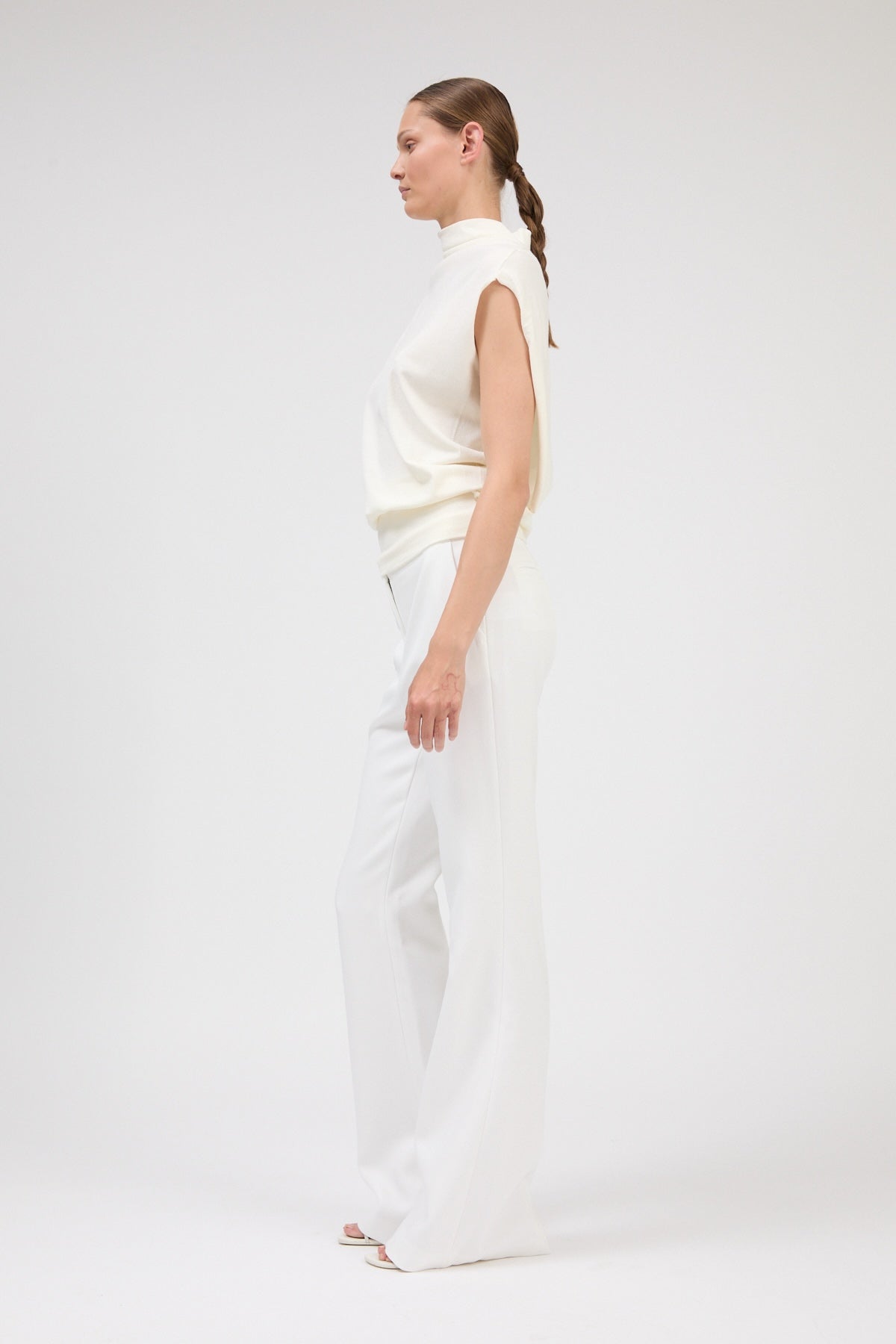 Simkhai Juli Draped Cape Top - Ivory