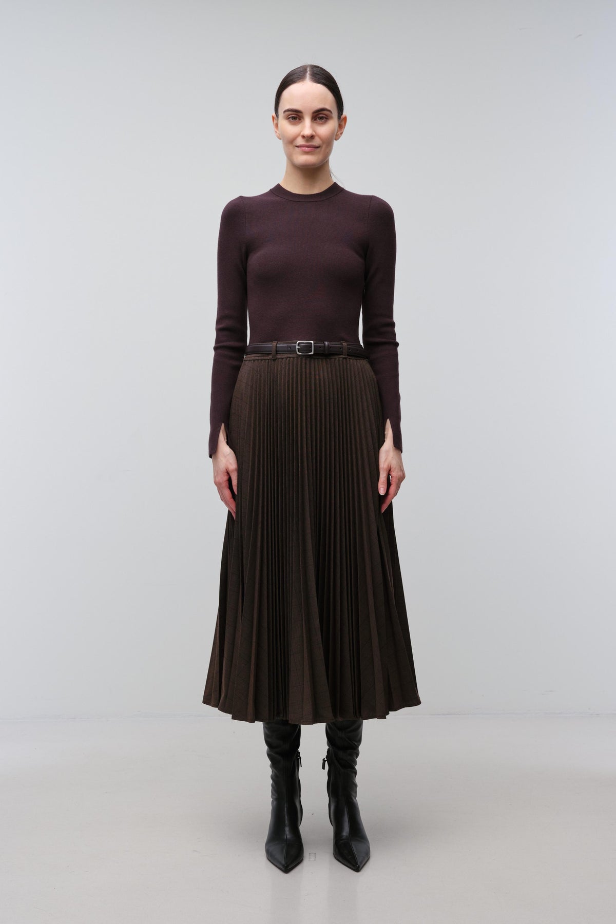 Simkhai Trista Long-Sleeve Midi Dress