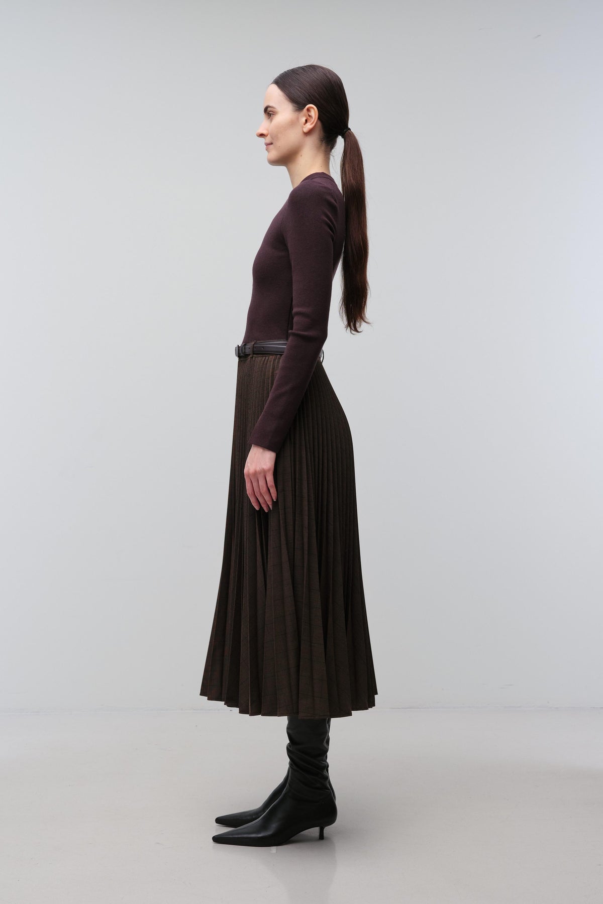 Simkhai Trista Long-Sleeve Midi Dress