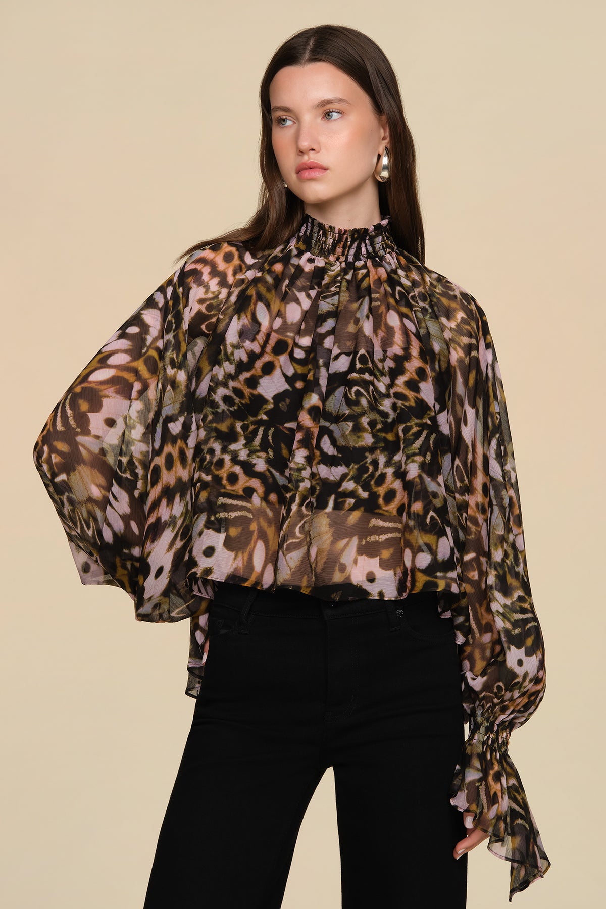 AMUR Kellen Chiffon Top